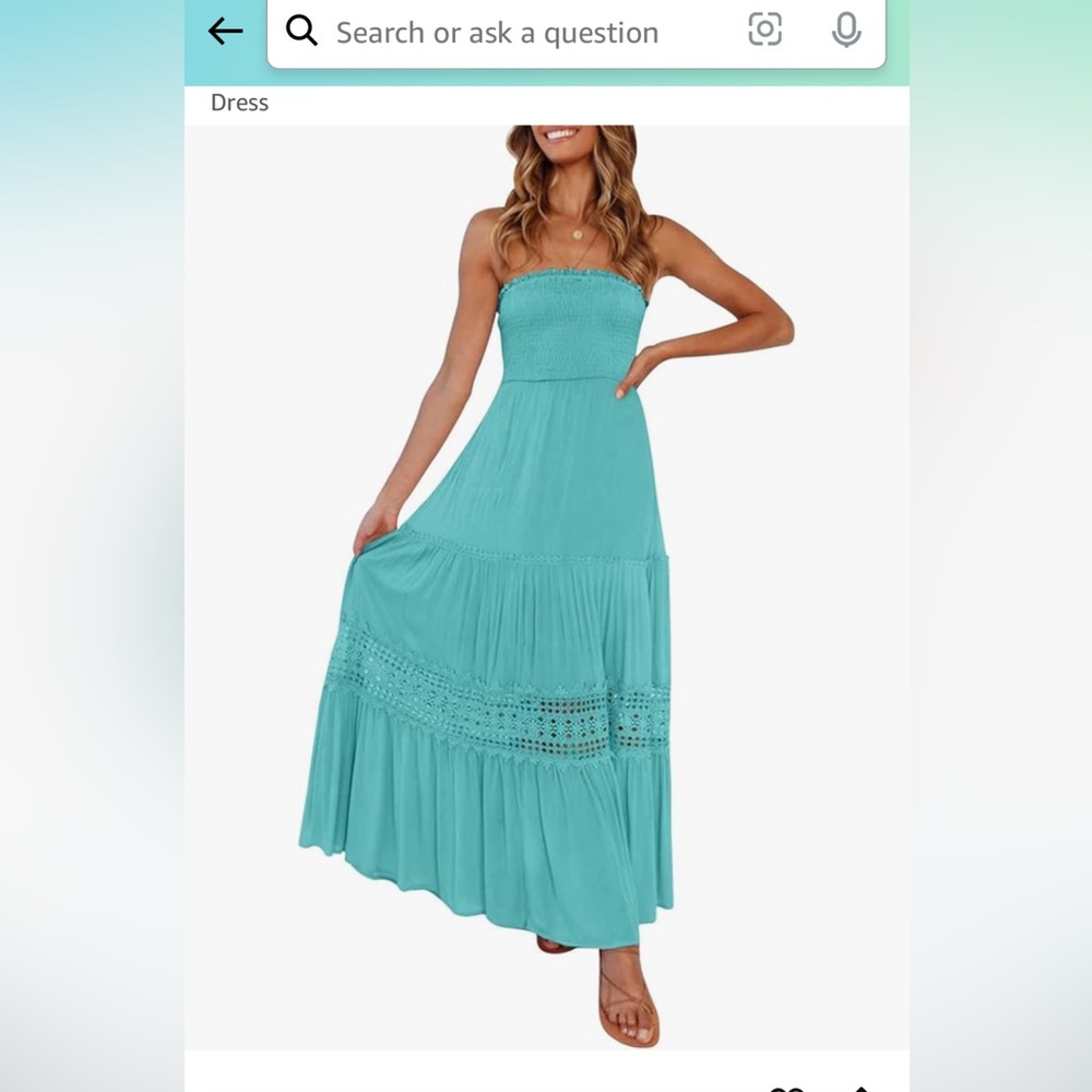 Summer strapless dress